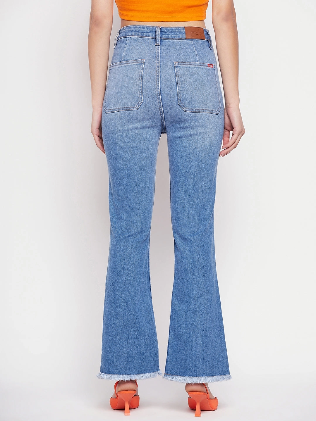 Madame Blue Denim Stretch Fabric Breathable Lining