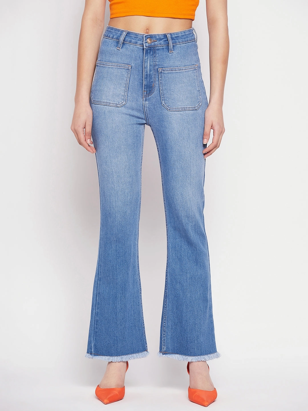 Tapered Leg Profile Weekend Style Rainy Day Madame Blue Denim