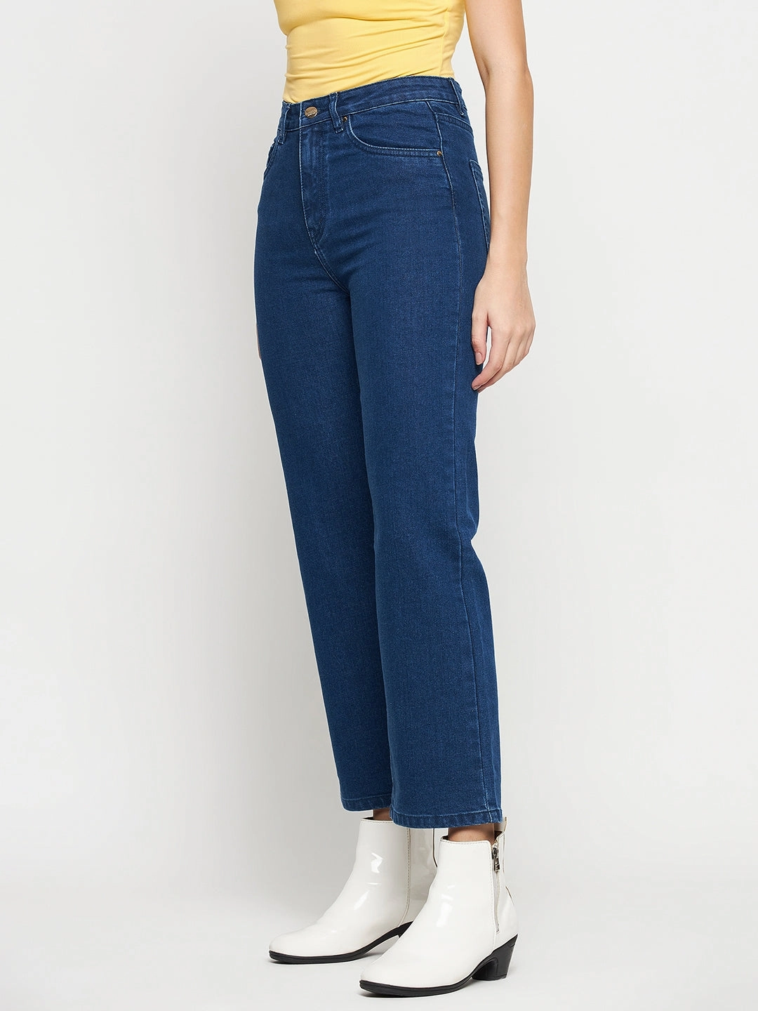 Madame Blue Denim Sleek Look Basic Style