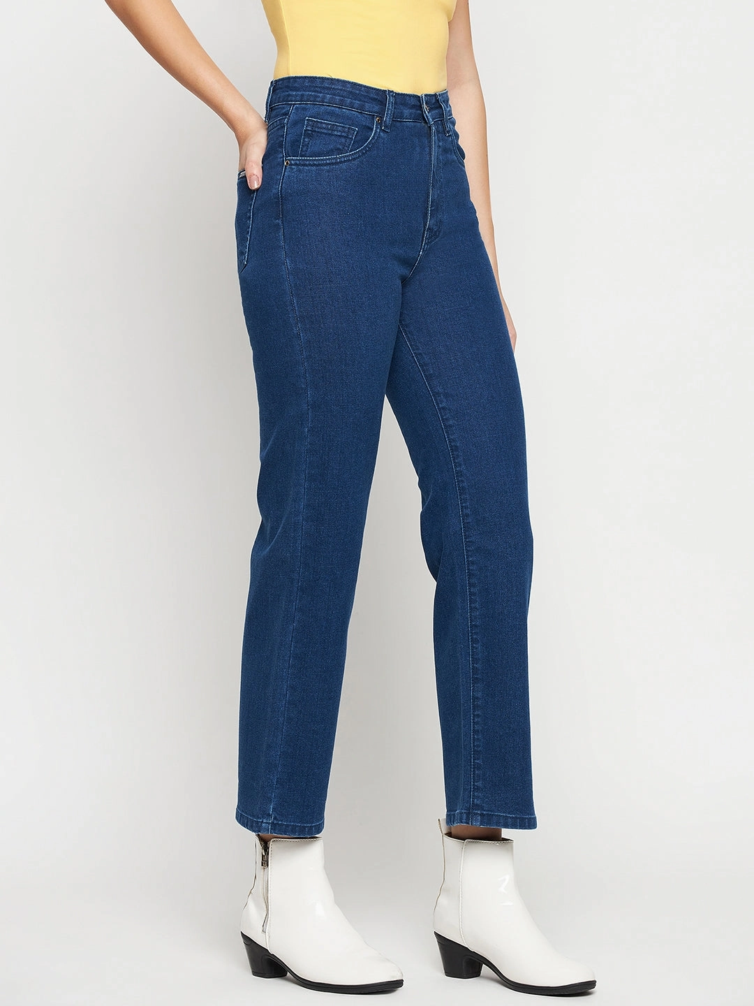 Raw Hem Design Madame Blue Denim