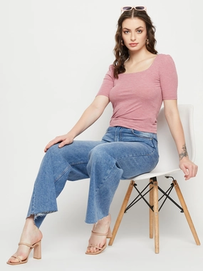 Madame Blue Denim Casual Smart Casual Unisex Wear