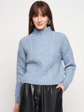 Timeless Comfort Madame Blue Knit Pullover