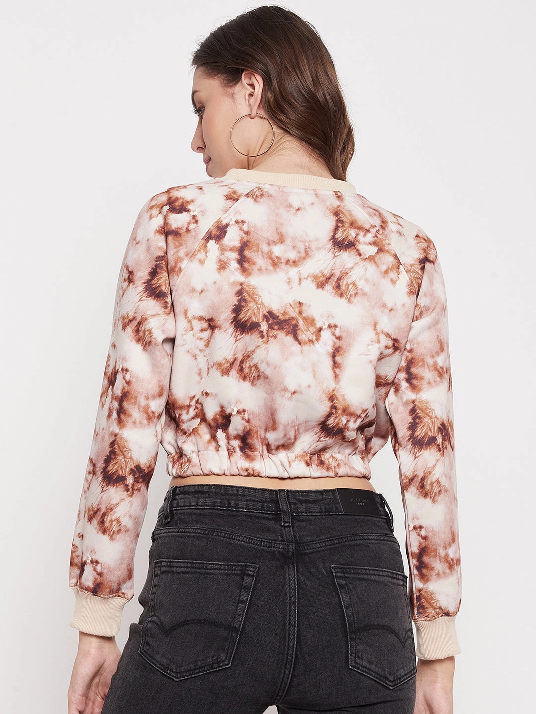 Madame Coffee Tie Dye Crop Sweatshirt product selection Comfort Hoodie