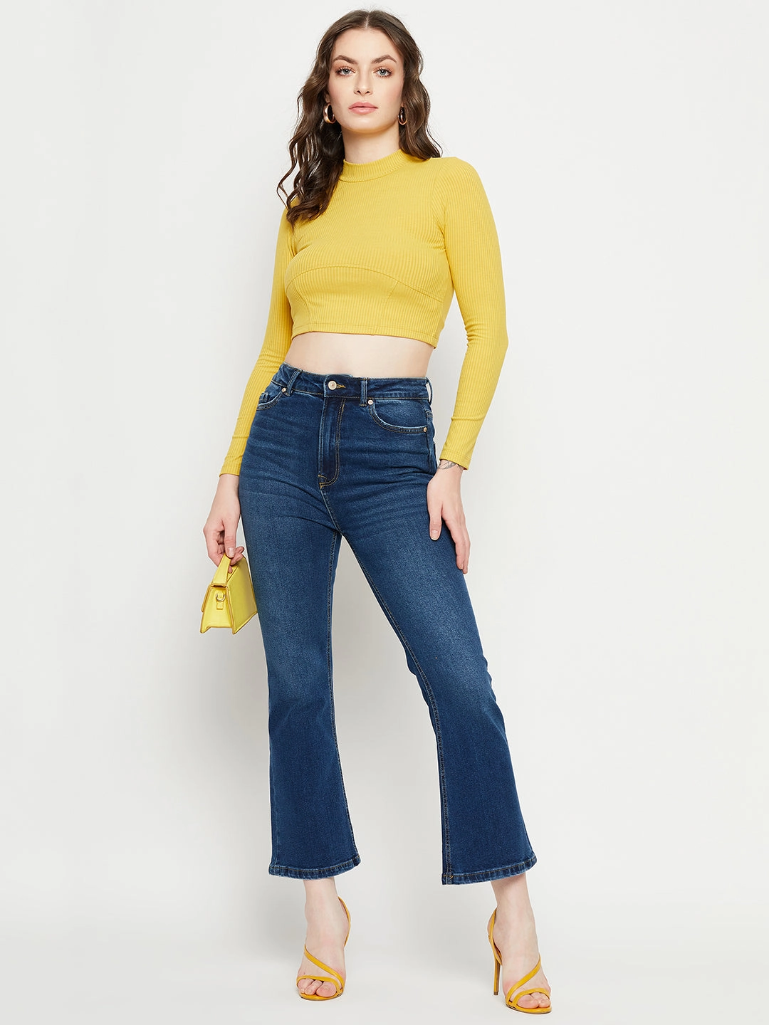 Laser Cut Edges Madame Darkblue Denim