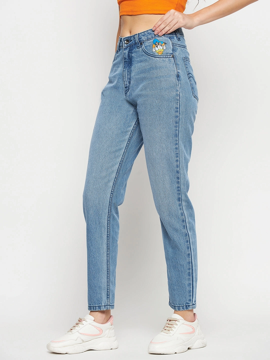 Madame Disney Print Blue Denim Chic Fit