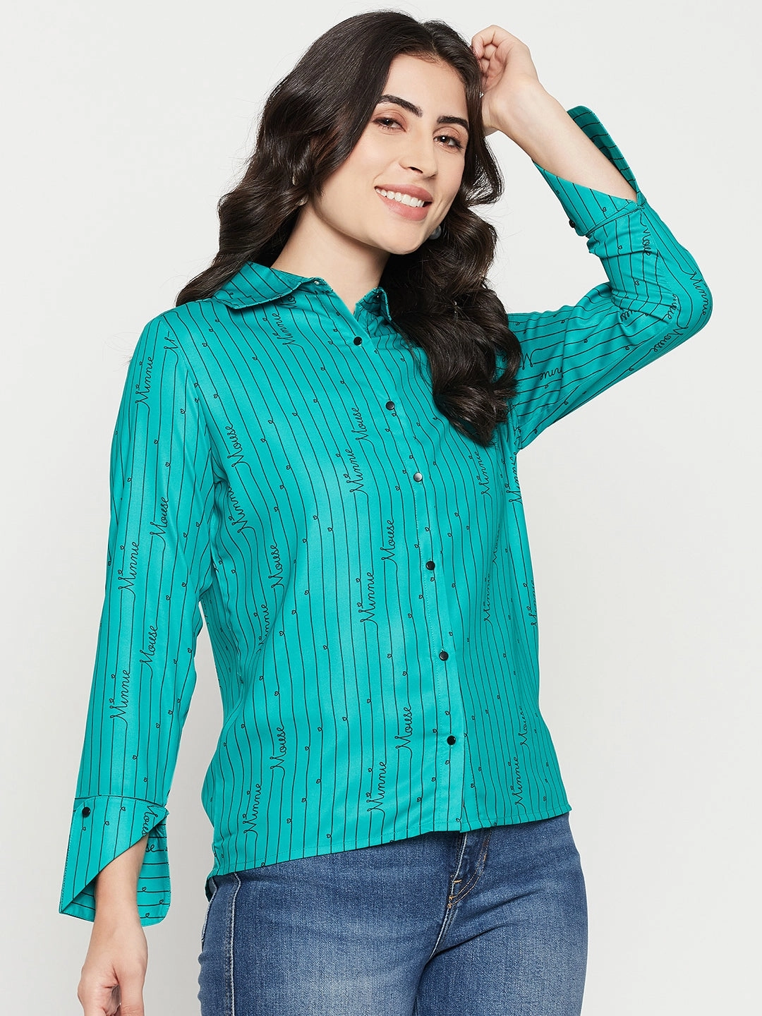 Spring Break Madame Disney Printed Green Shirt