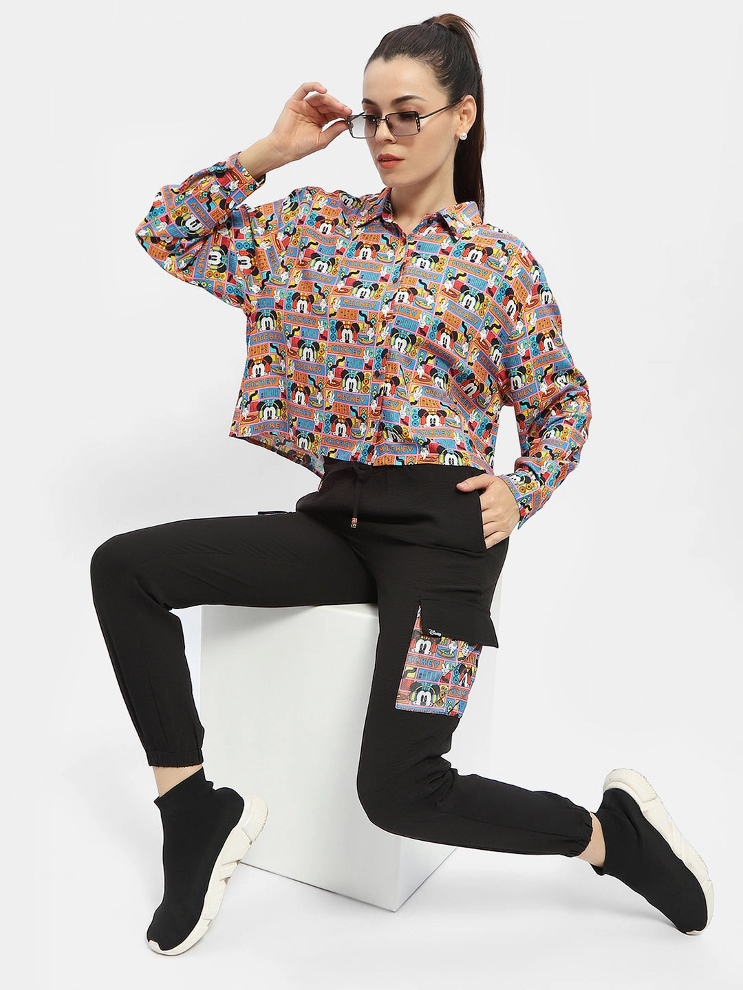 Layering Piece Madame Disney Printed Orange Shirt