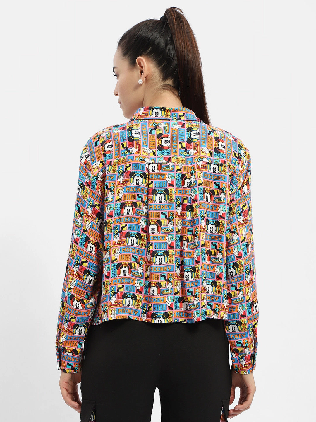 Madame Disney Printed Orange Shirt Sustainable Dye Process Neutral Shade