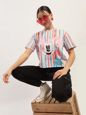 Versatile Layering in demand Madame Disney Printed White T-Shirt