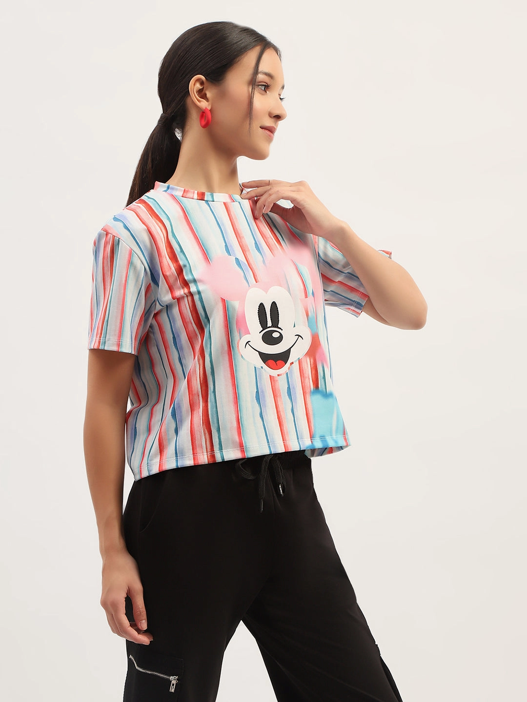 Fresh Comfort Style Madame Disney Printed White T-Shirt