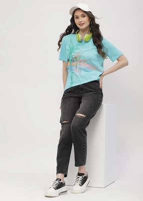 Leisure Wear Madame Distressed Black Mom Fit Jeans