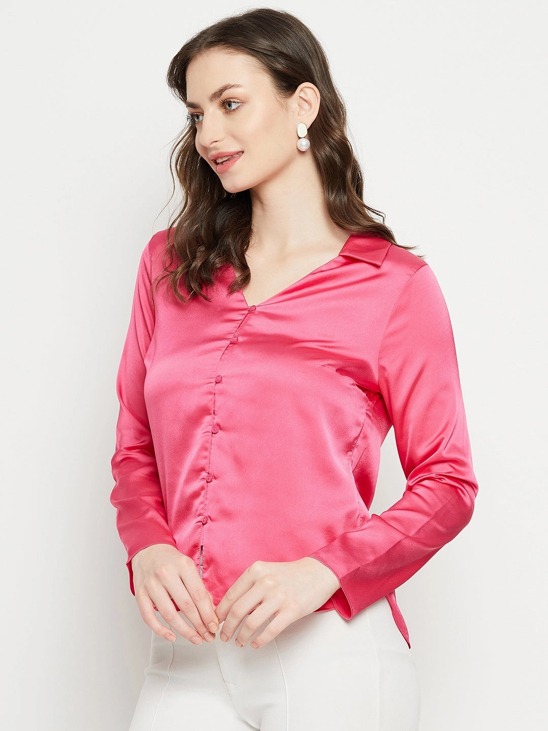 Madame Hot-Pink Satin Shirt Odor control Outdoor Adventure