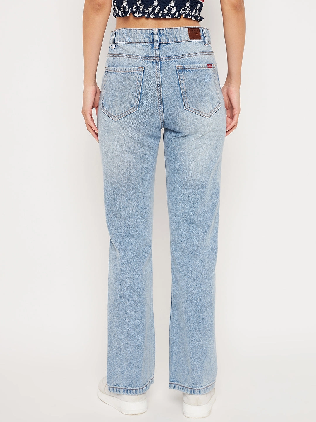 Madame Iceblue Denim Tapered Leg Profile Casual Style