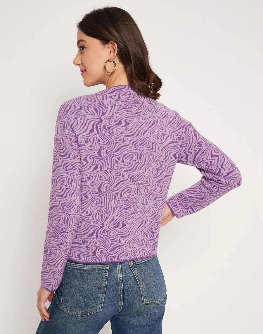 Essential Comfort Madame Lilac Animal Print Sweater