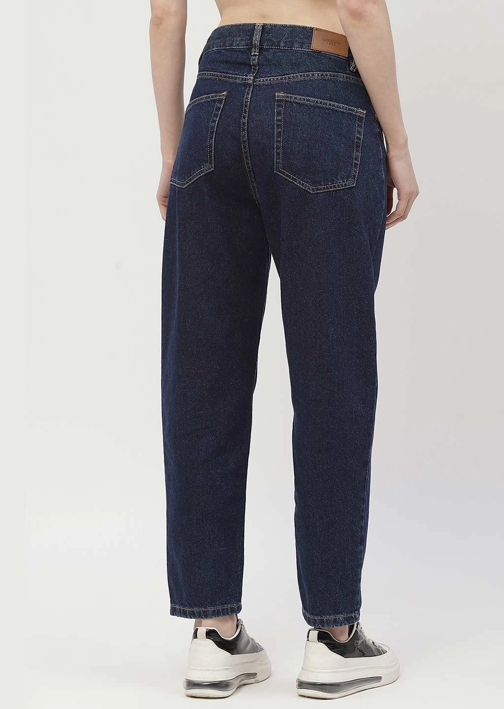 Madame Low Rise Dark Blue Mom Fit Jeans Timeless Look
