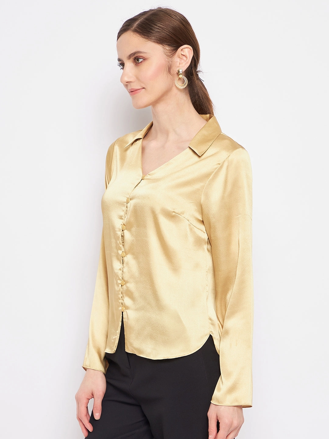 Workwear Option Cool Comfort Madame Mustard Satin Shirt