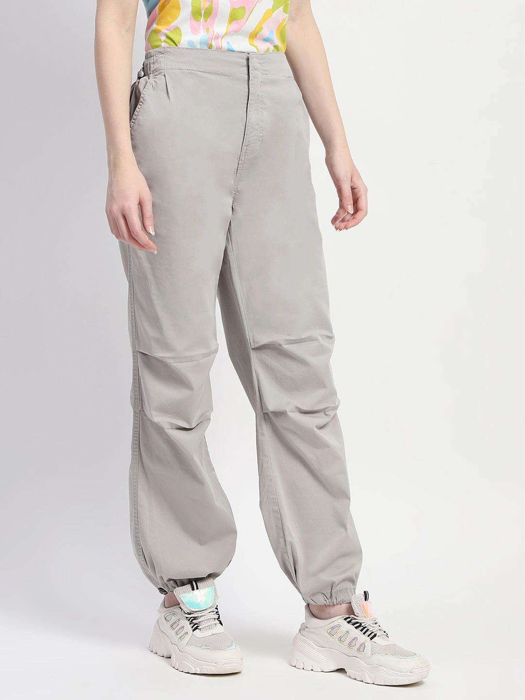 Madame Off White Cotton Joggers Hiking Gear