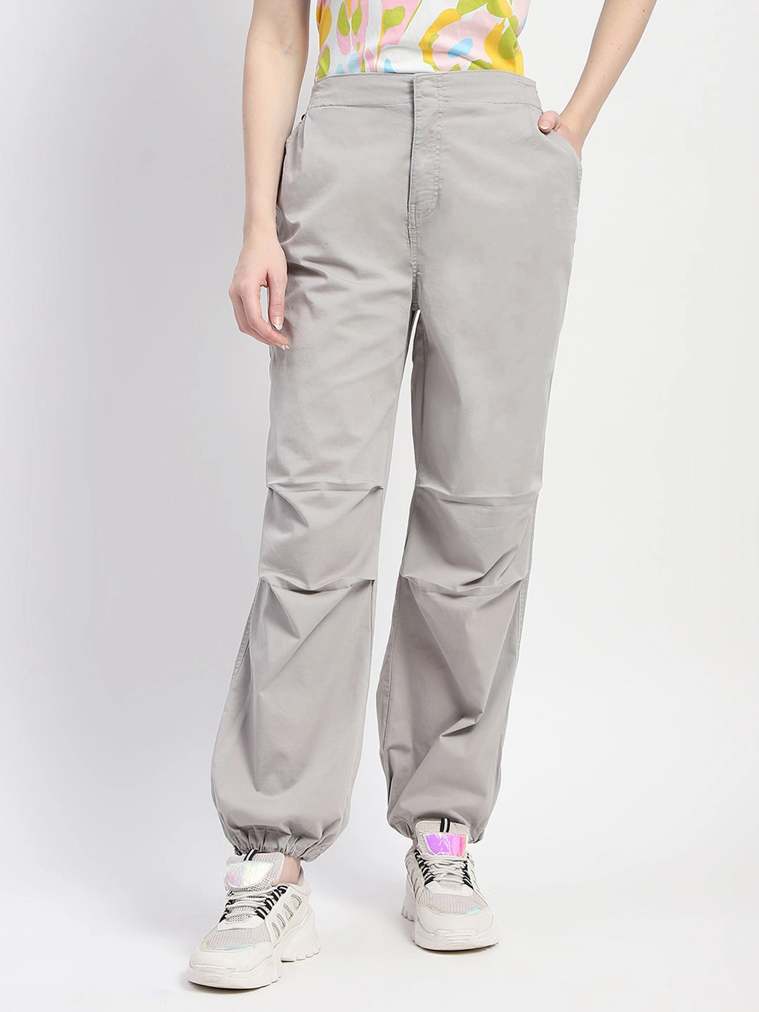 StaticResistantMaterial Madame Off White Cotton Joggers