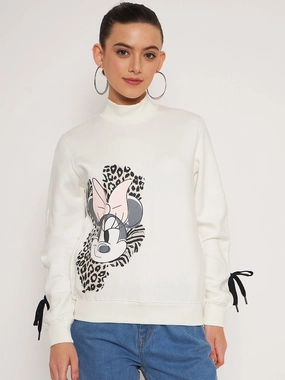 product swimming suitability Madame Offwhite Disney Print Sweatshirt