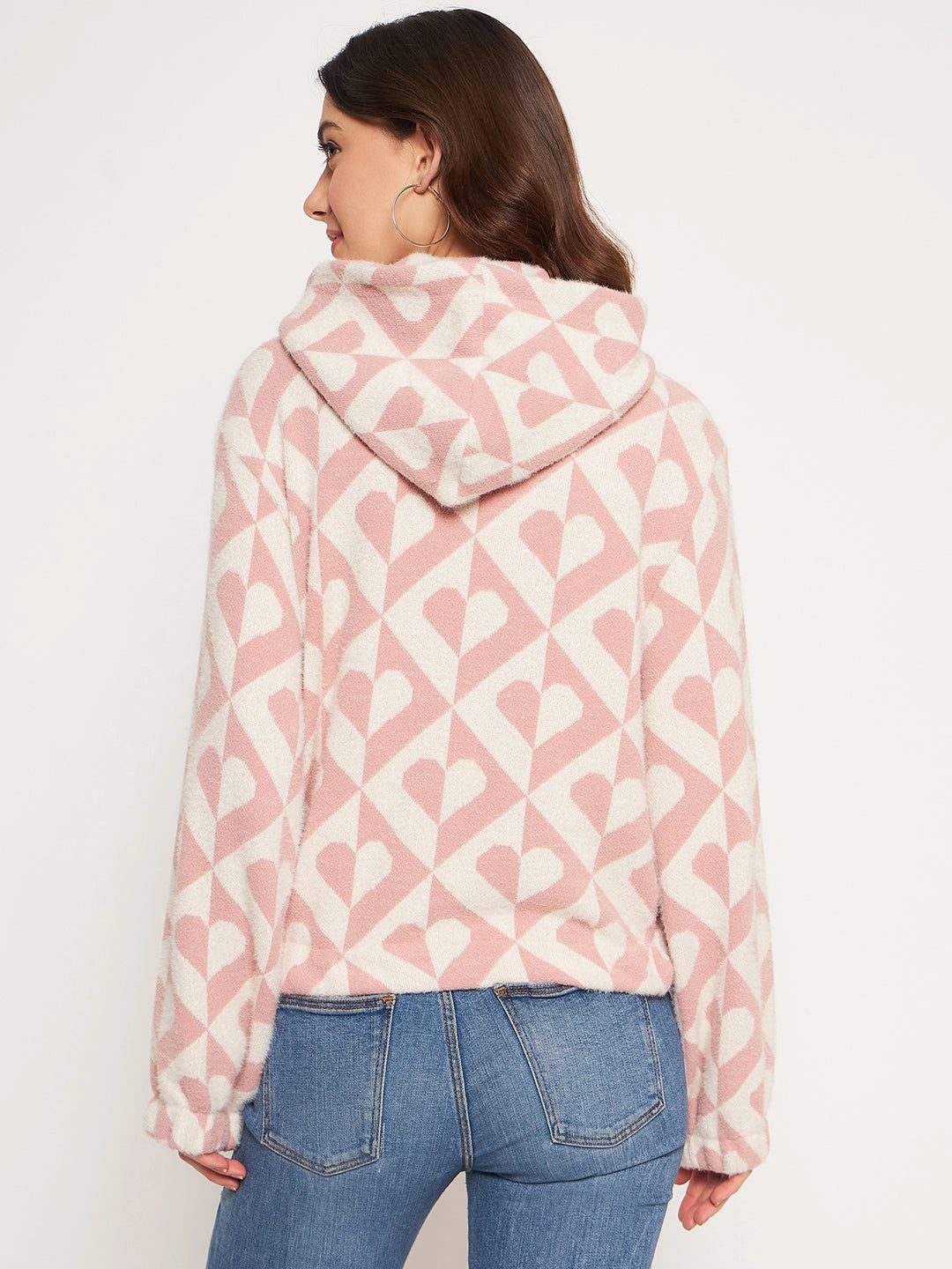Minimalist Style Travel Companion Madame Peach Hood Neck Sweatshirt