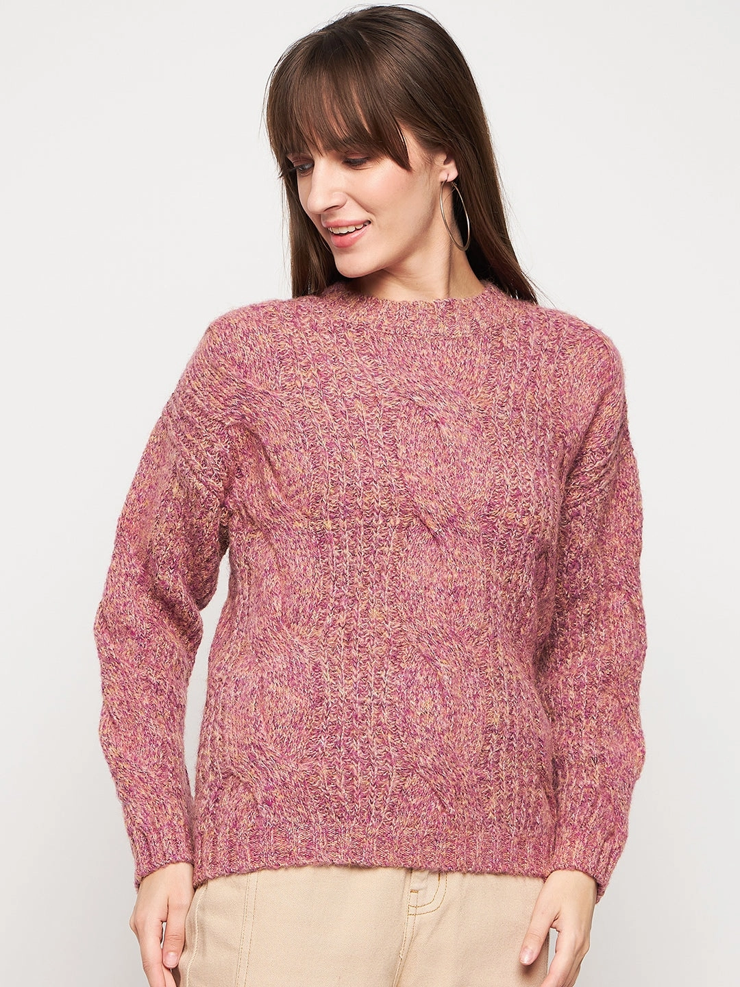 Comfy Layer Madame Pink Knit Pullover