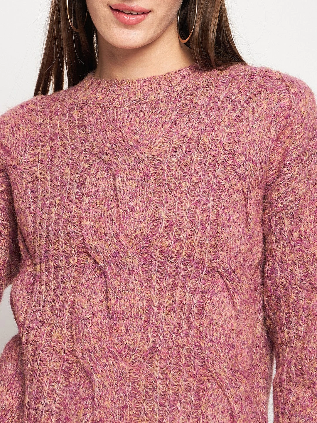 Madame Pink Knit Pullover Comfy chic Knit Style