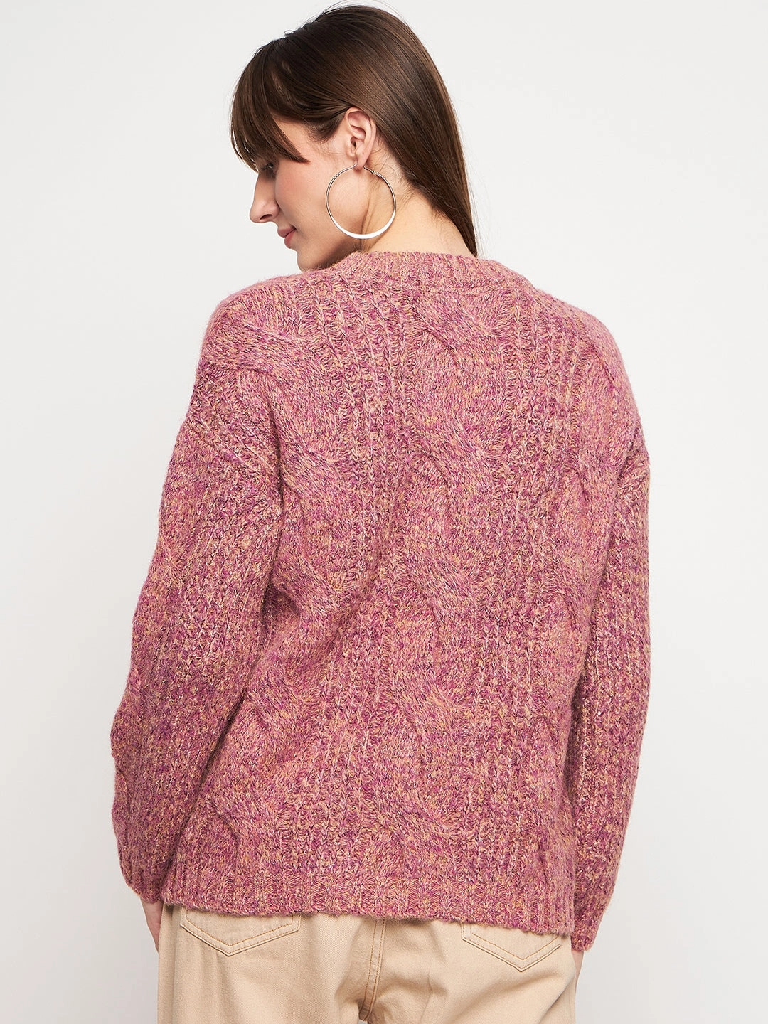 Knitted Layering Quick Layer Madame Pink Knit Pullover