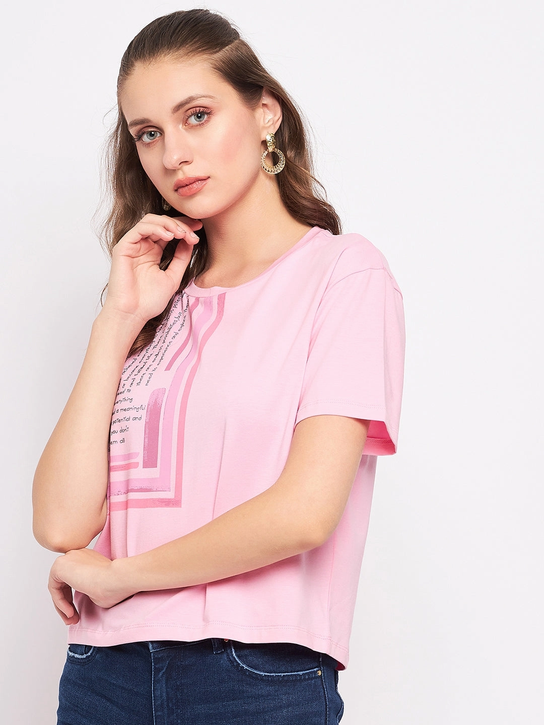Madame Pink Typography T-Shirt in demand