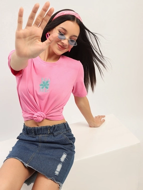 Madame Printed Pink T-Shirt ColorfastFabricTech Low Profile Silhouette