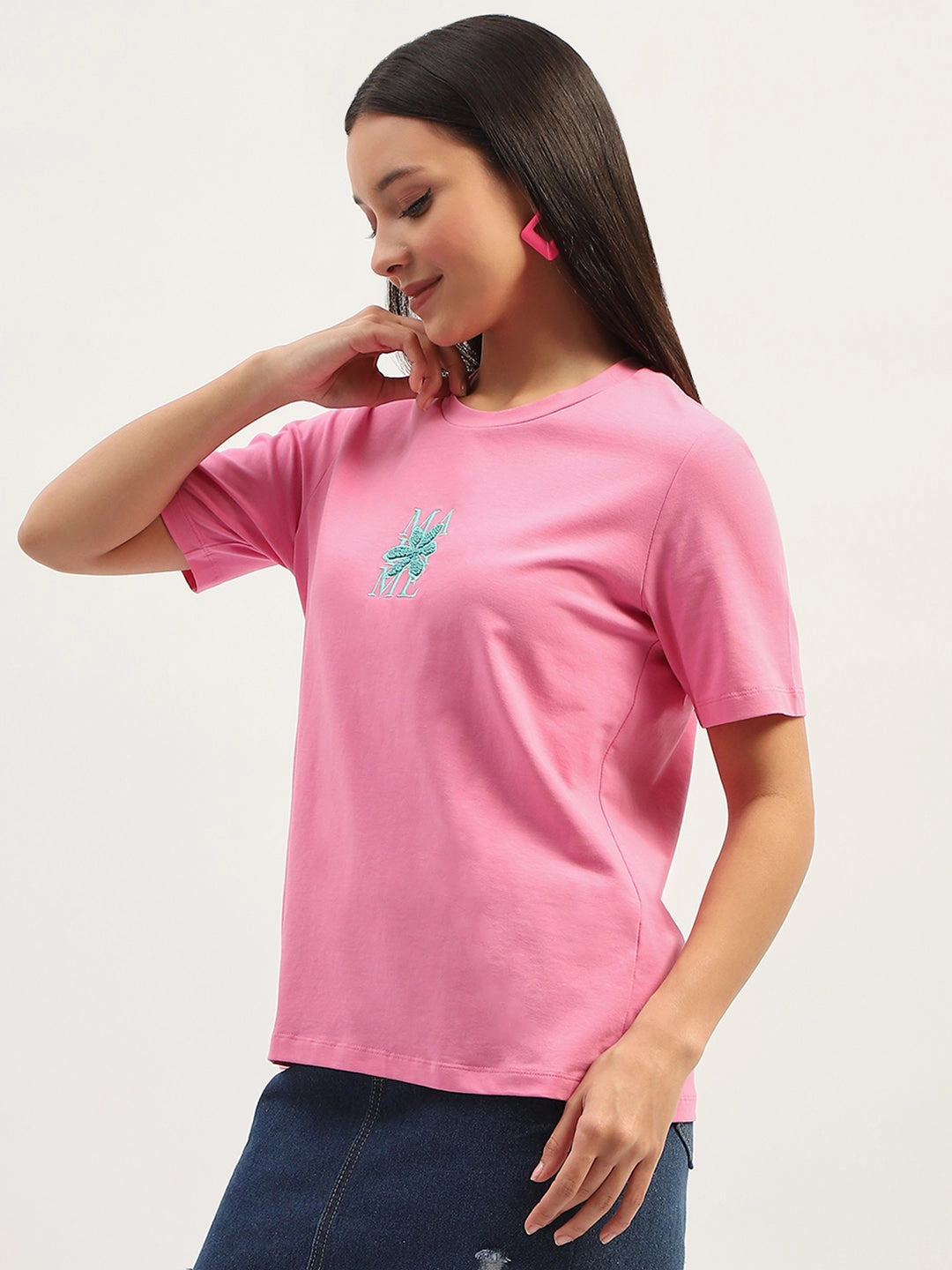 Madame Printed Pink T-Shirt OdorResistant Prom