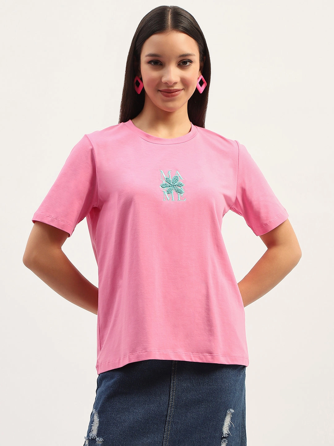 Madame Printed Pink T-Shirt Sustainable Packaging