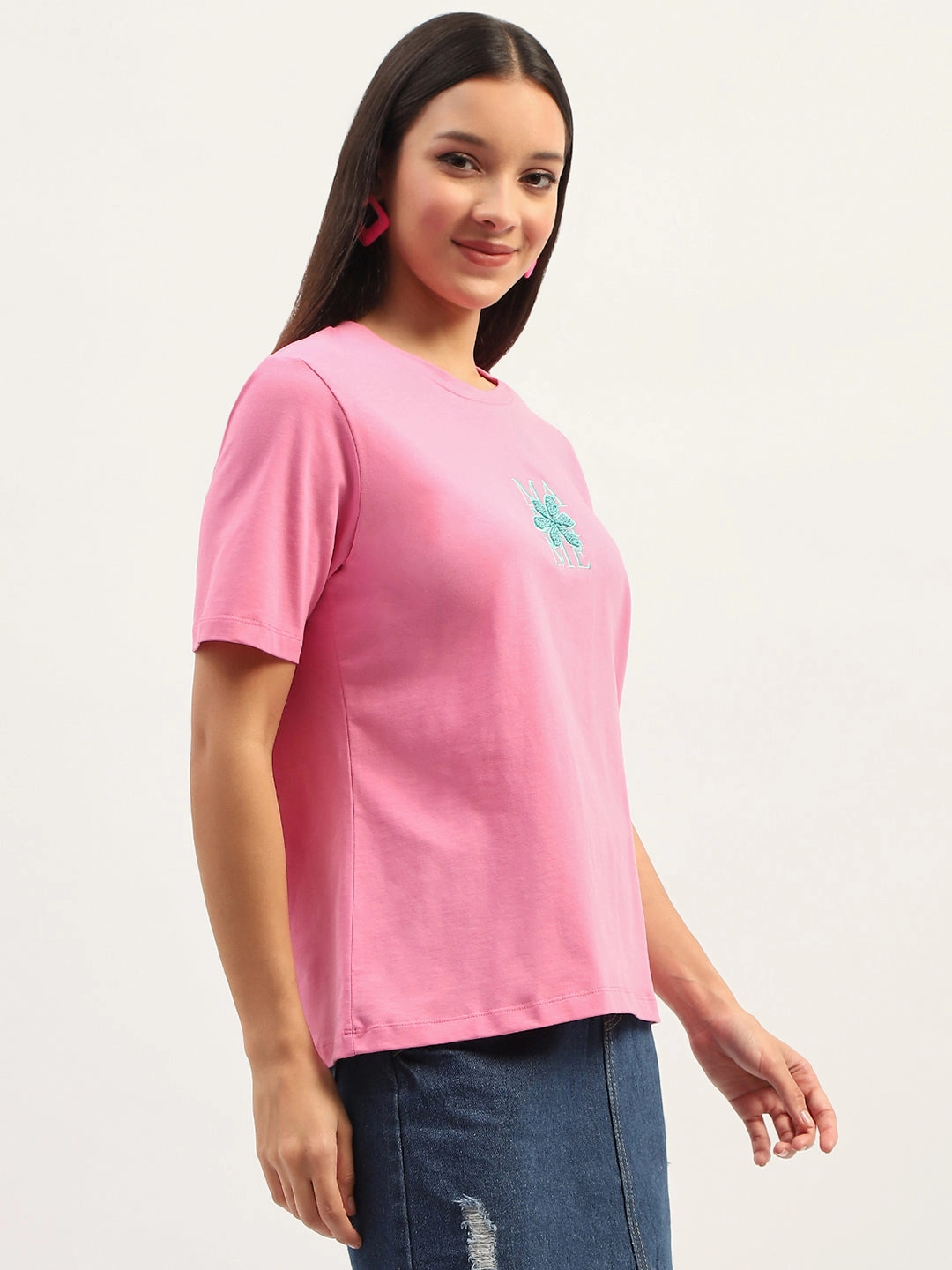 Soft touch finish Madame Printed Pink T-Shirt