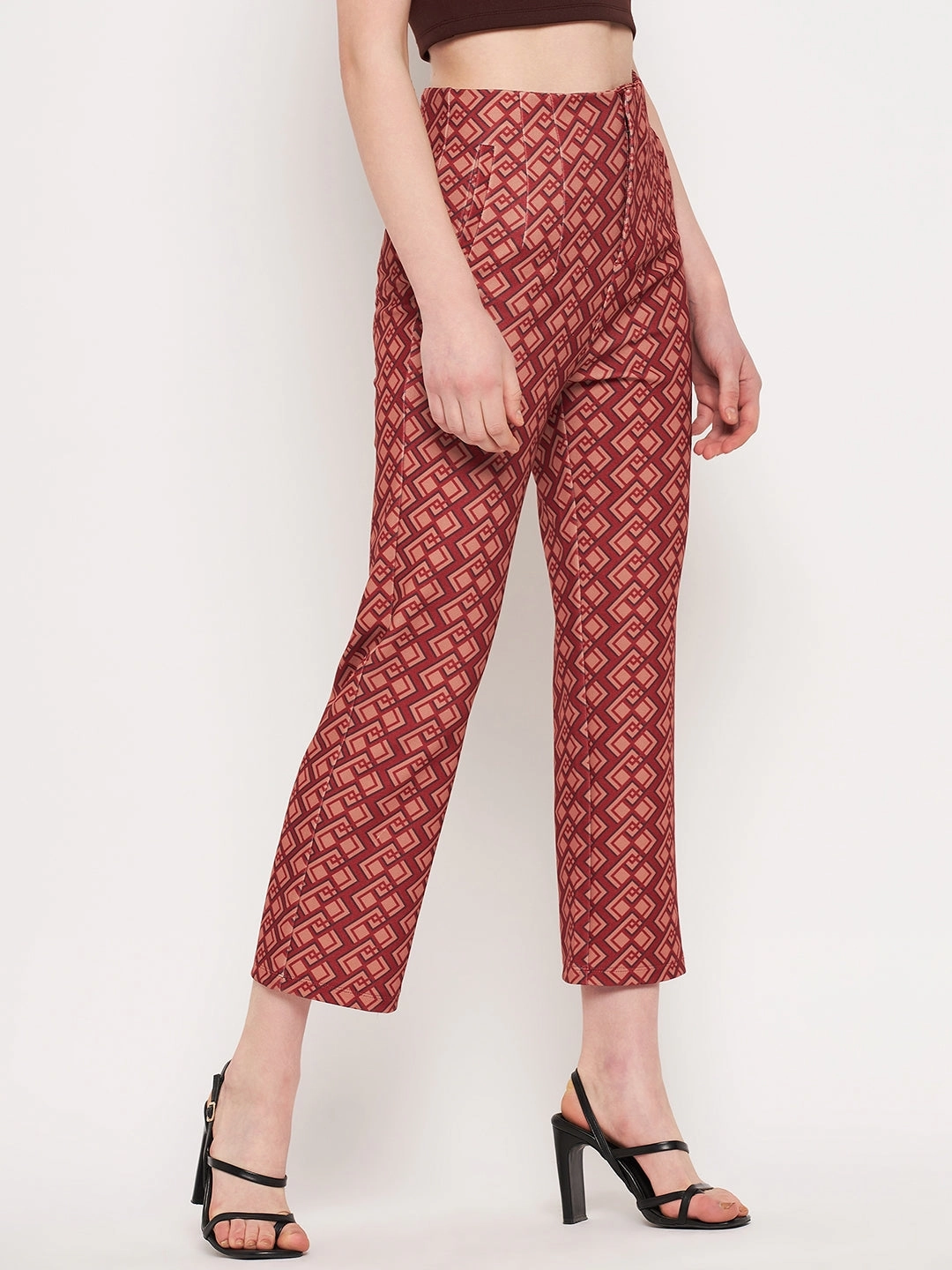 Madame Printed Rosewood Trouser Practical Comfort