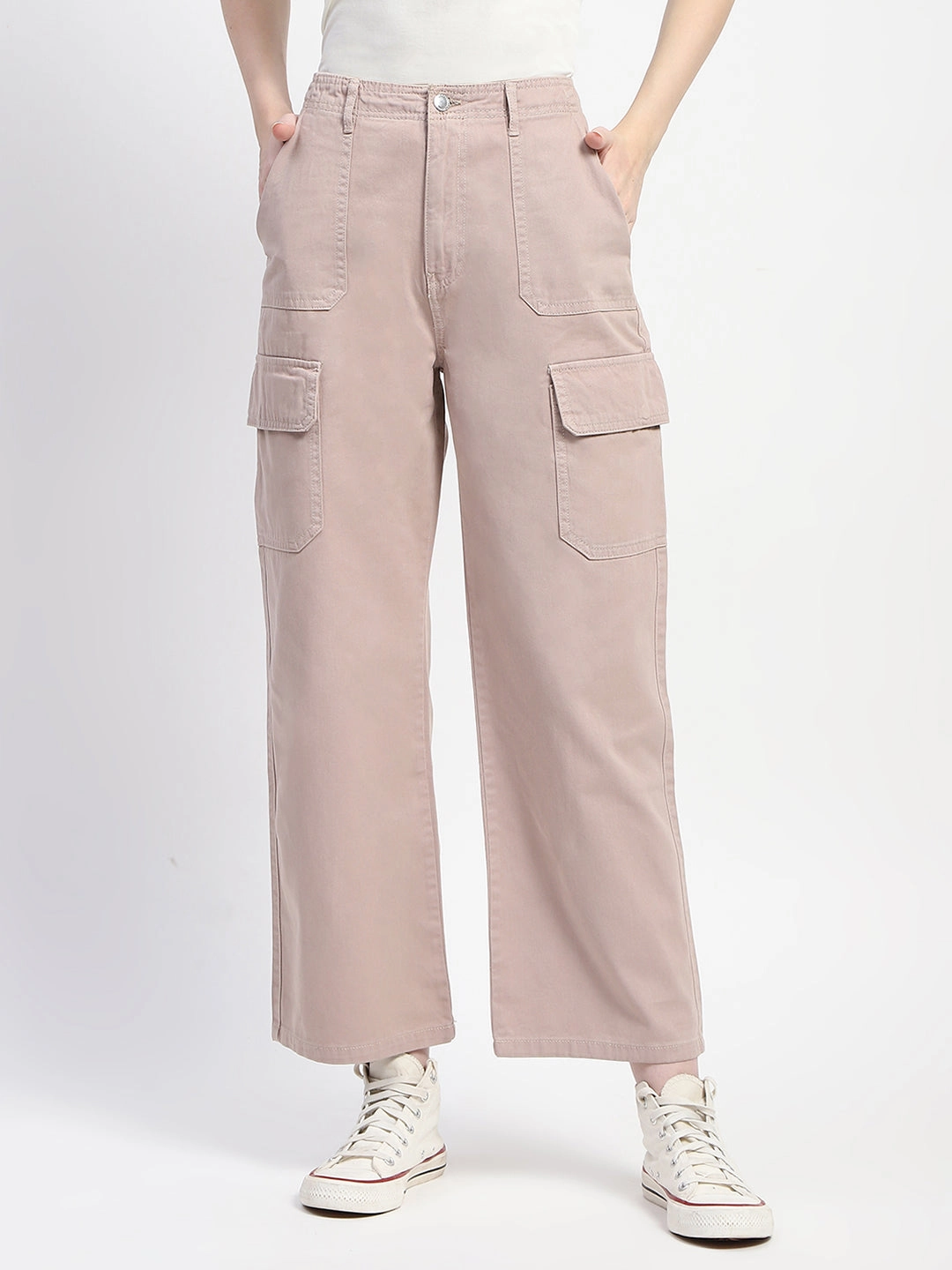 Madame Relax Fit Khaki Cargo Pants SoftLining Active Wear