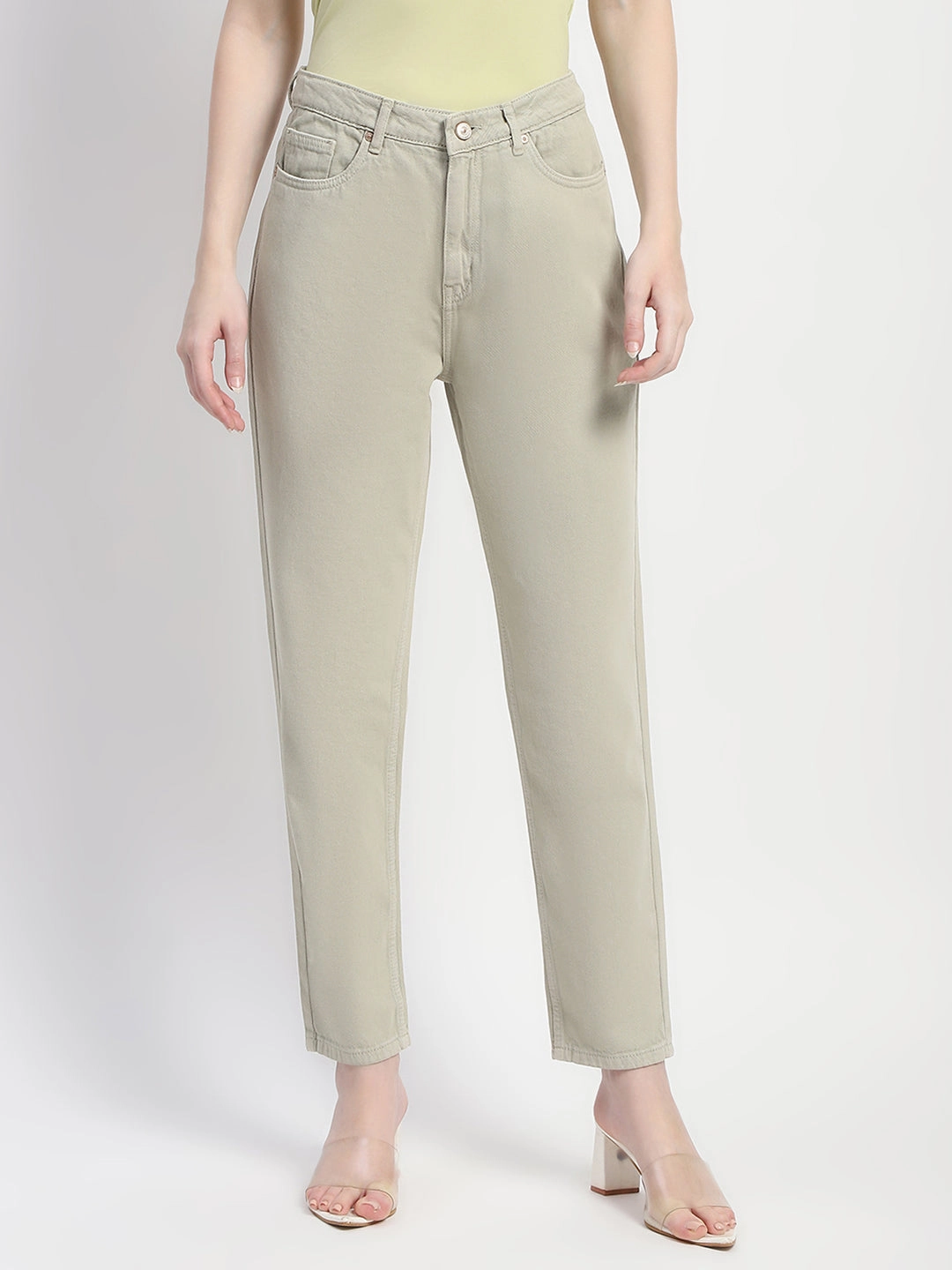 clean design Madame Straight Fit Cotton Mint Denim