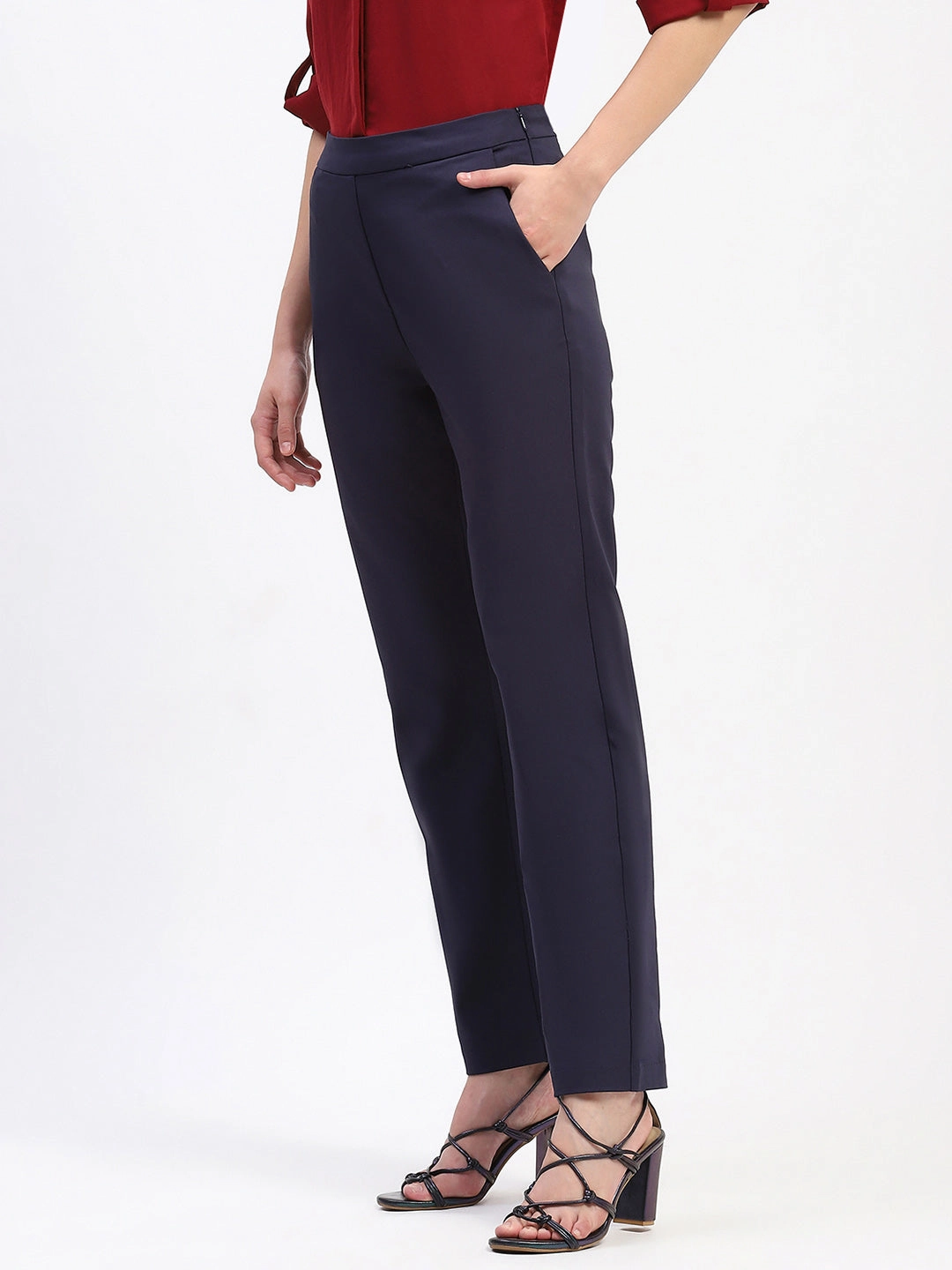 Packable design DurableConstruction Madame Straight Fit Navy Trousers