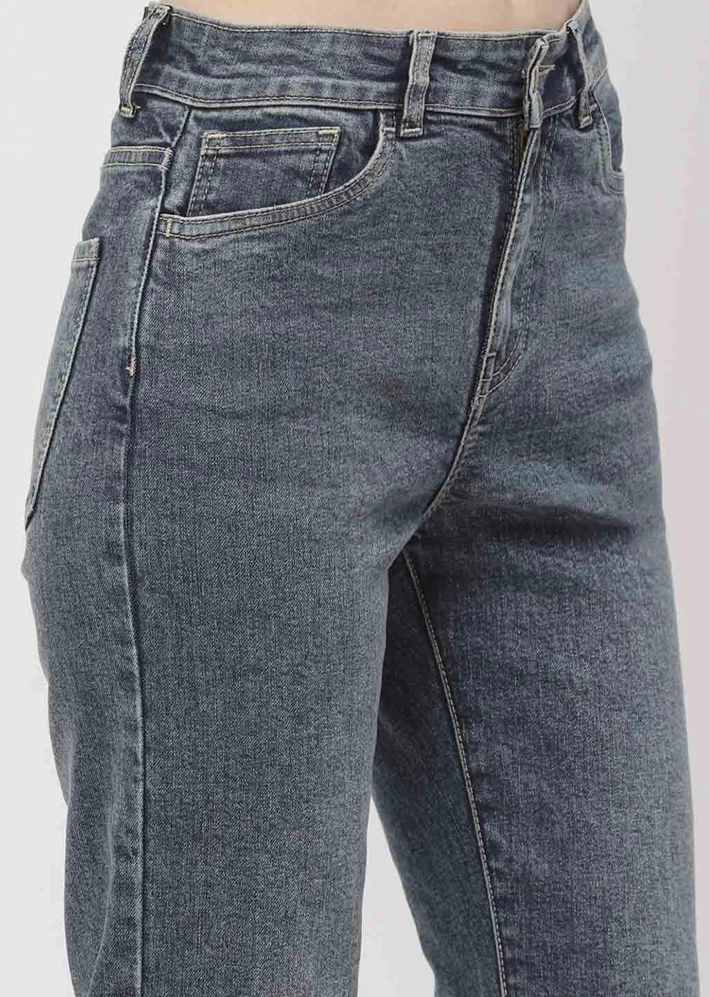 Madame Washed Blue Straight Fit Jeans Everyday Fashion
