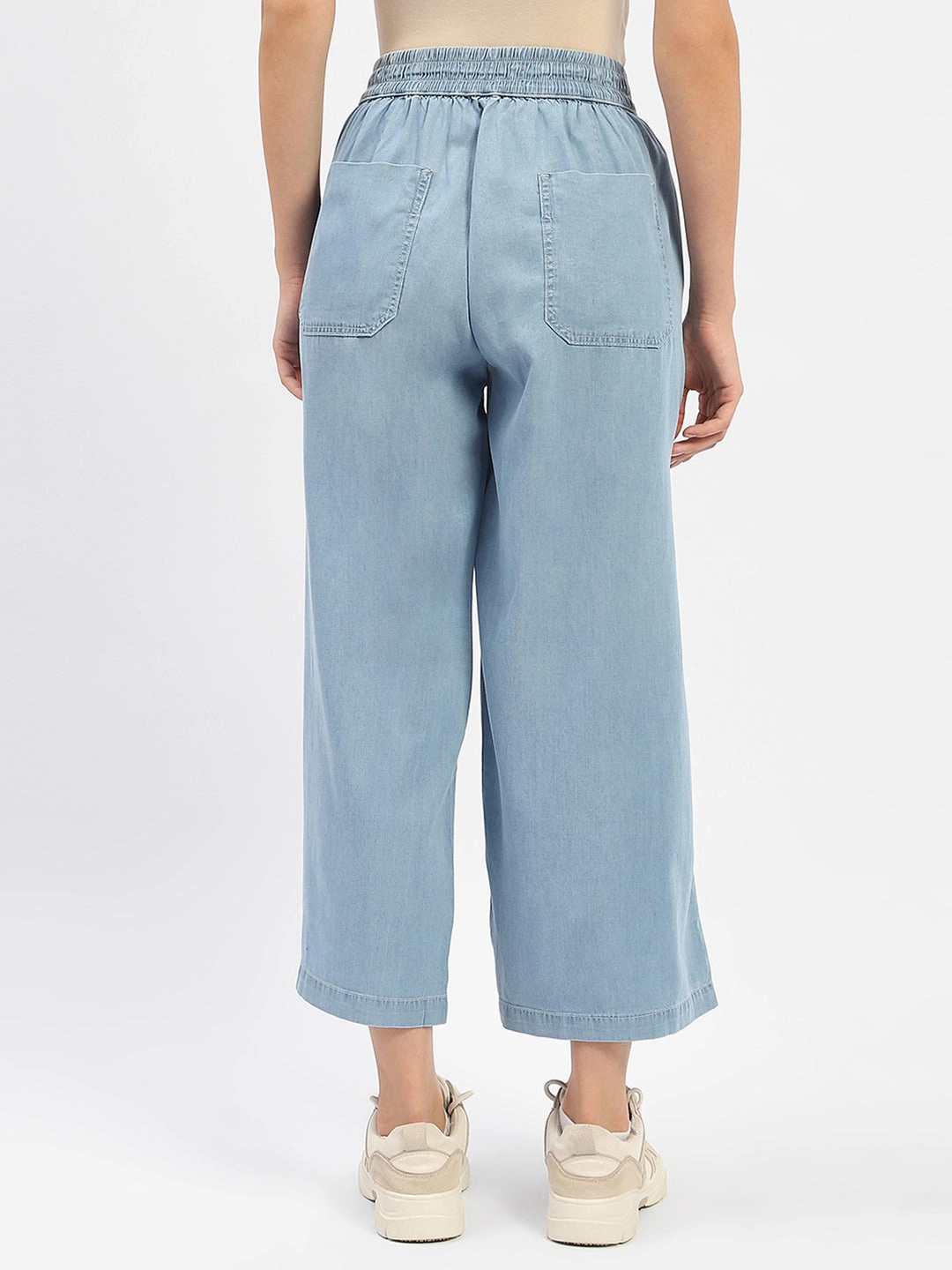 Artist Vibe Everyday Rainy Day Madame Wide Leg Cropped Light Blue Denim