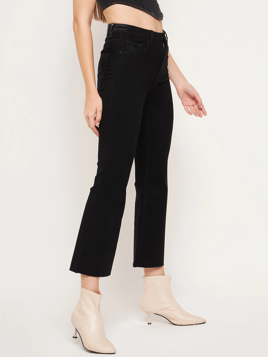 Madame Women Solid Black Jeans Daily Clothing