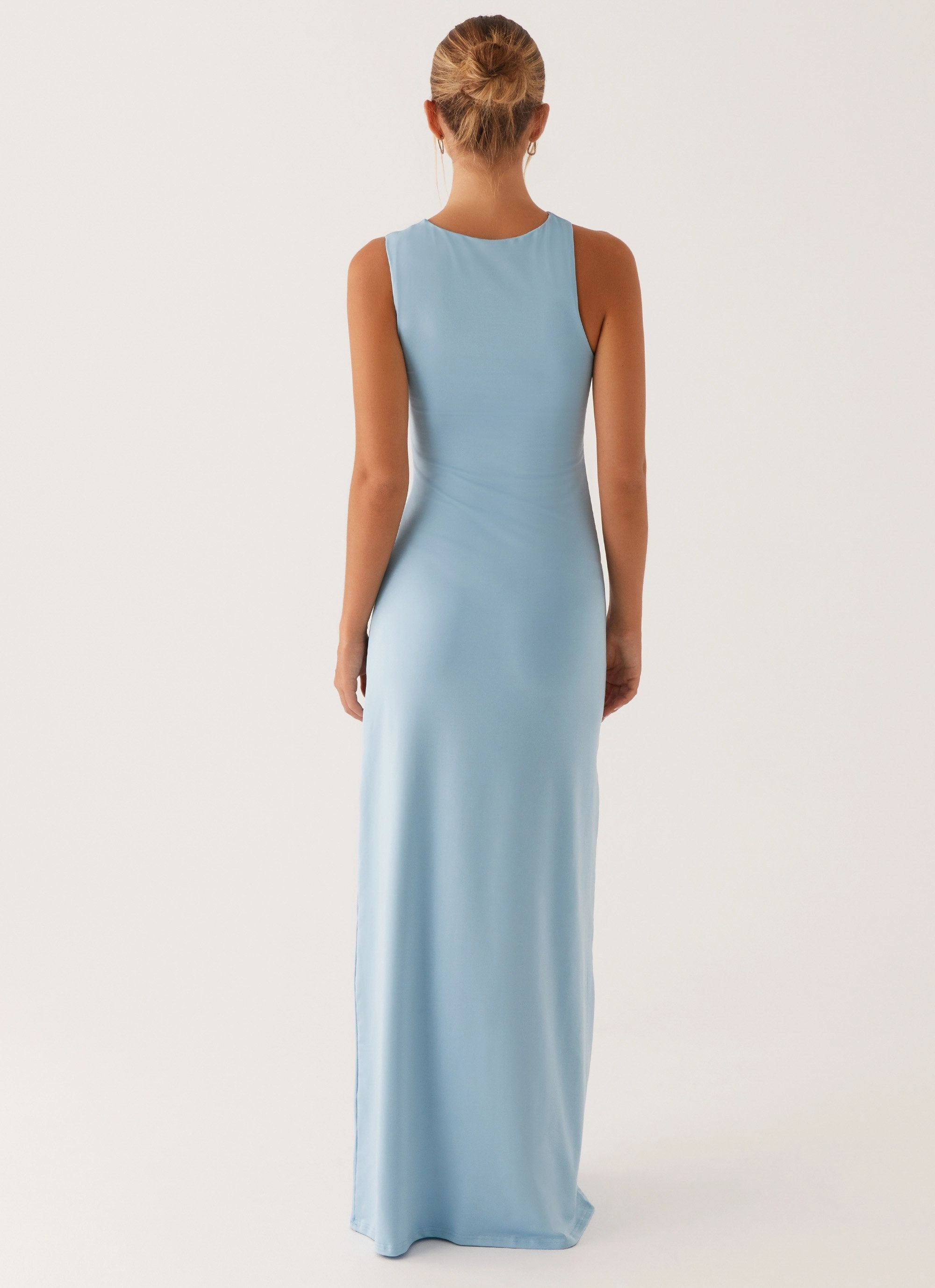 Mahalia Maxi Dress - Blue Soft Mesh