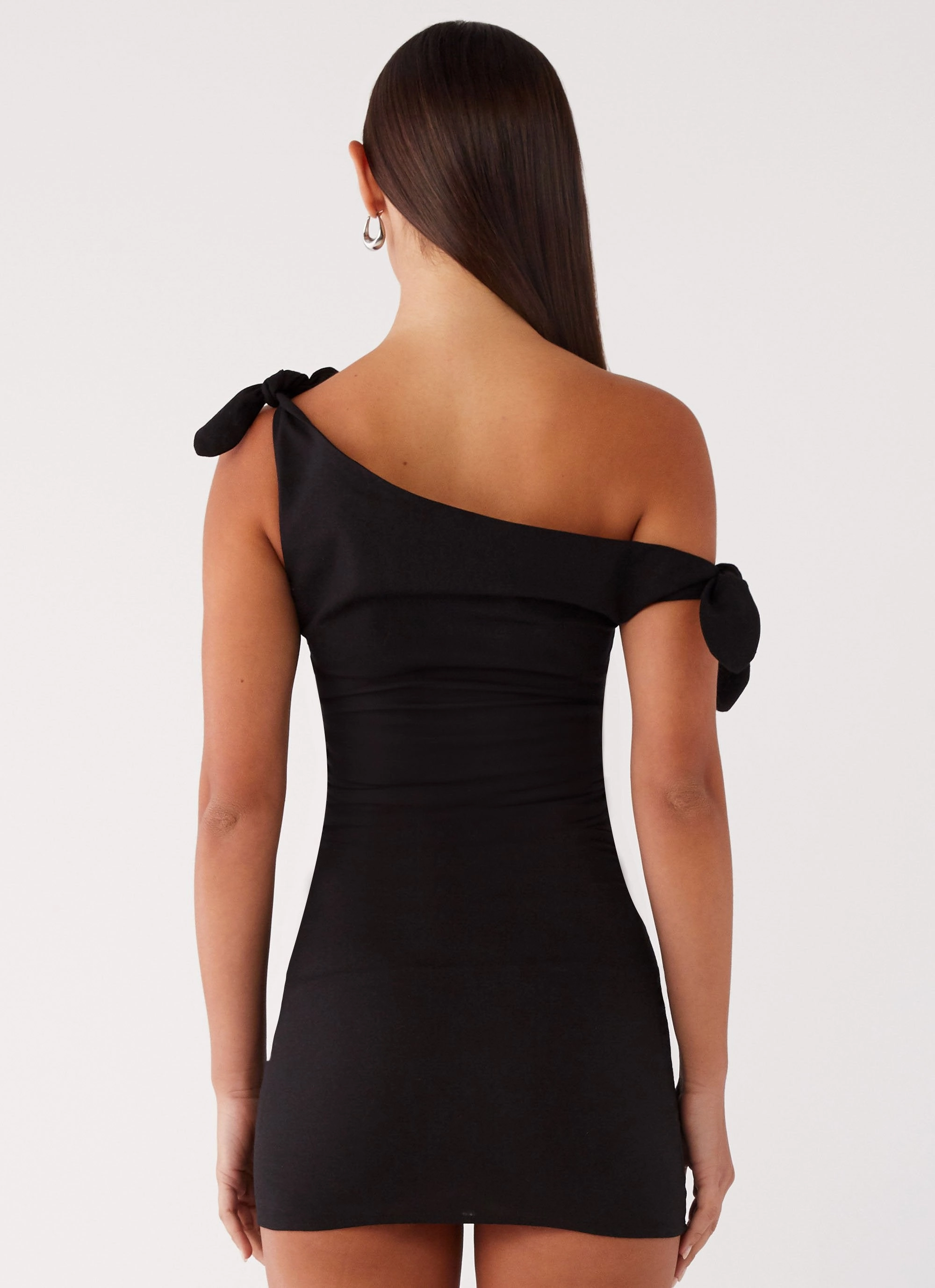 NoiseFreeFabric Pink Glow Amazonia Linen Mini Dress - Black