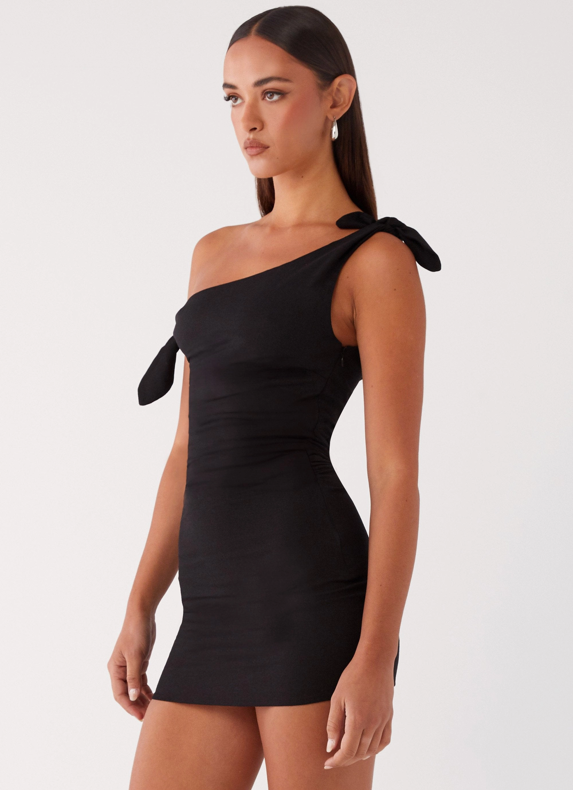 Timeless Cut Amazonia Linen Mini Dress - Black