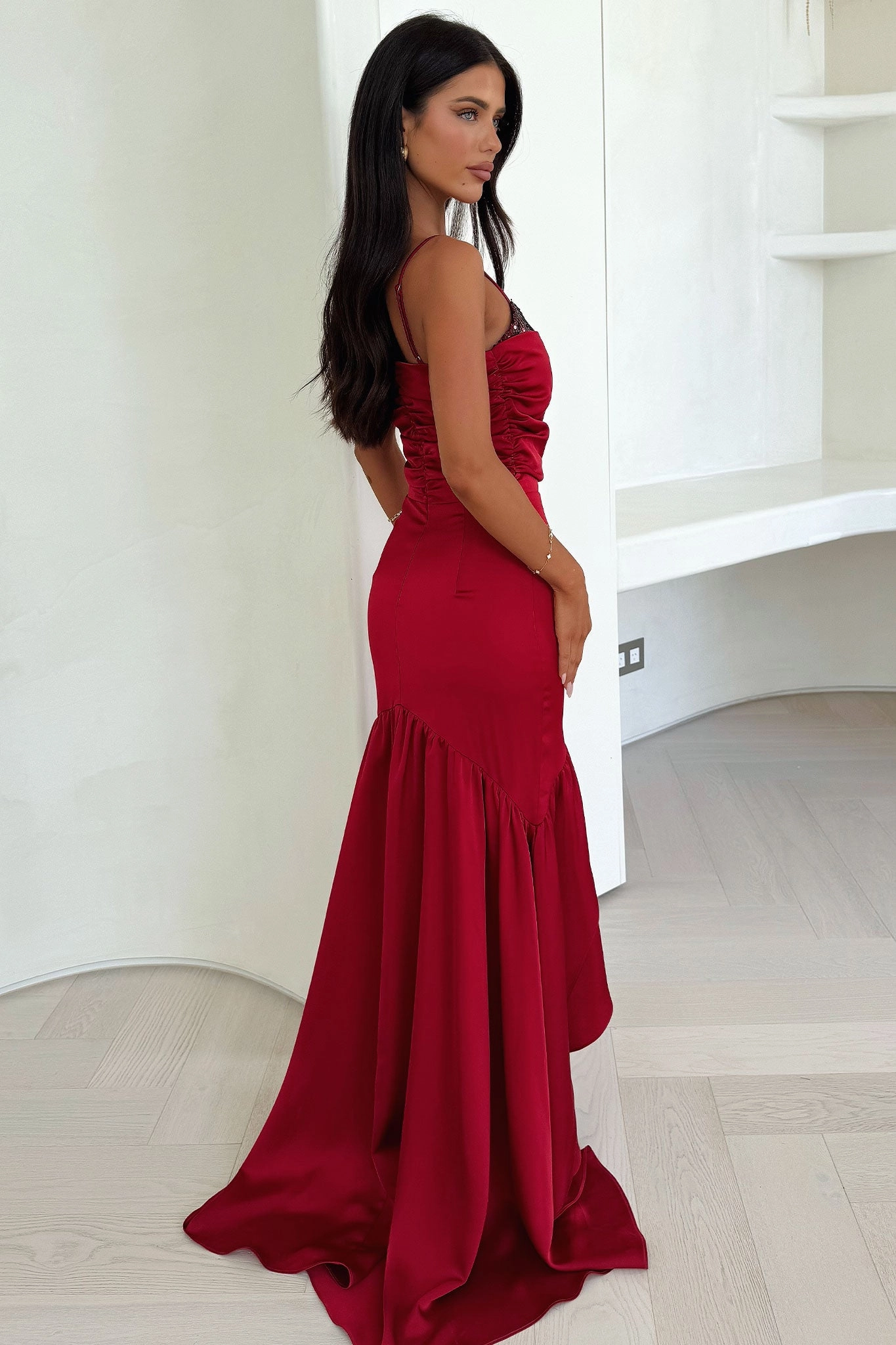 Maris Maxi Dress - Red Casual Layers