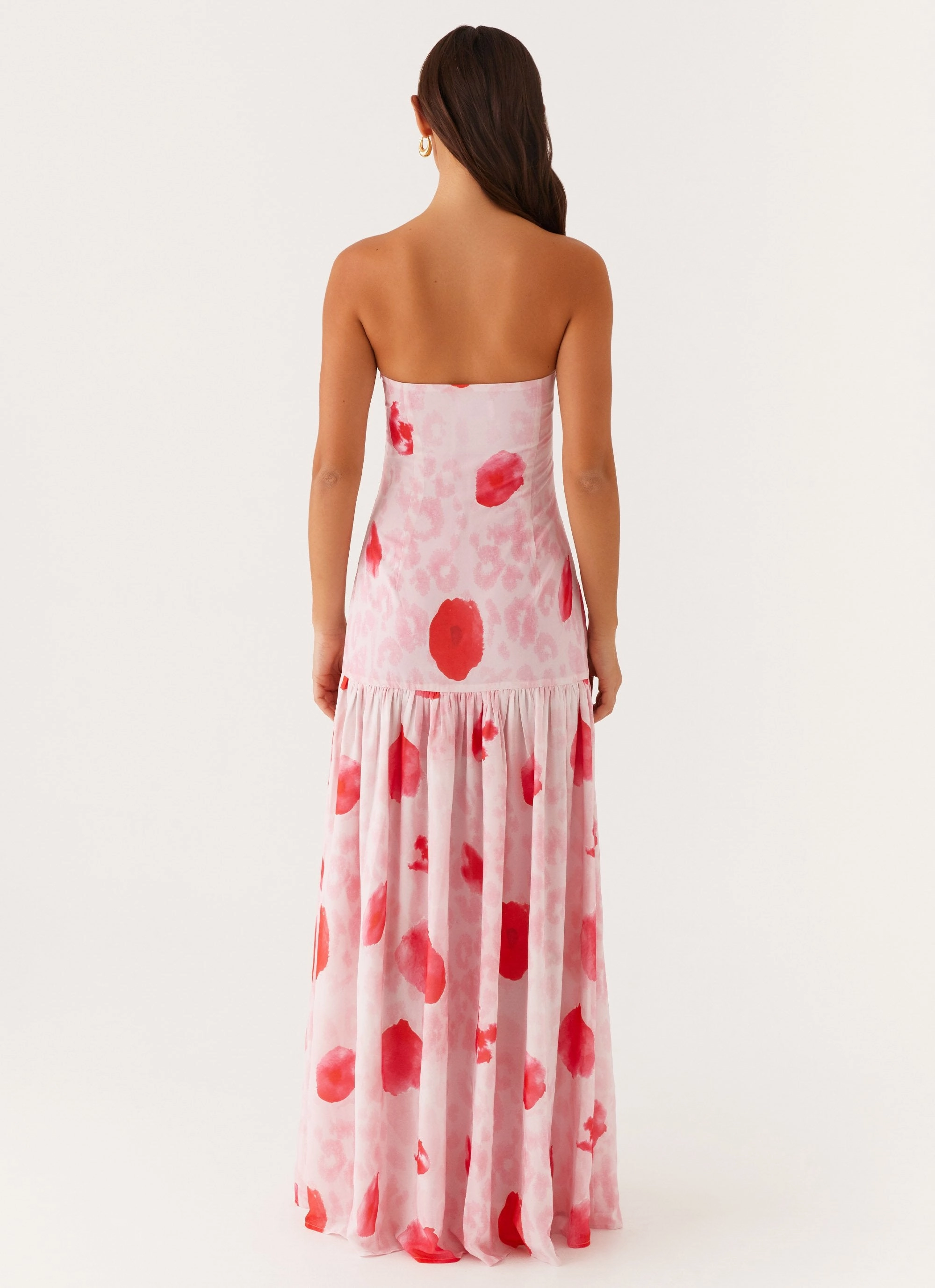 Classic Grace Eden Strapless Maxi Dress - Rose Leopard