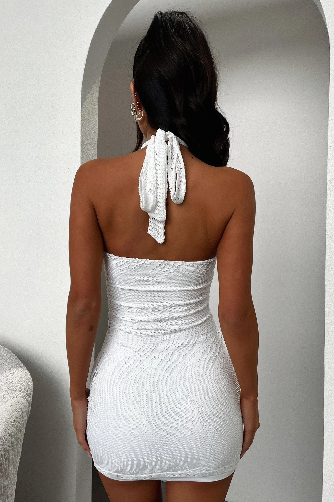 Neutral Aesthetic Hand-Wash Mazi Dress - White