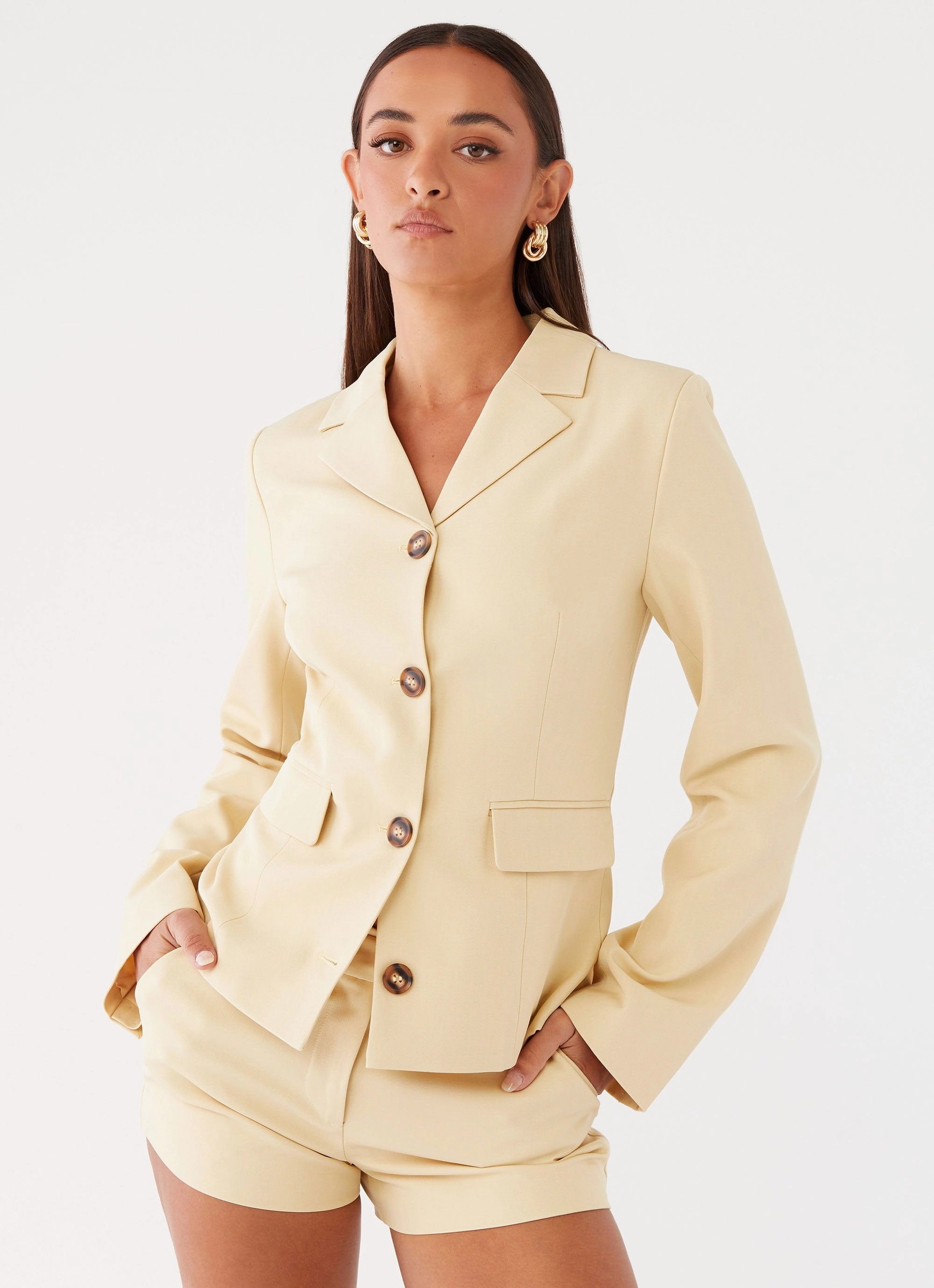 Wind Resistant Lining Mercury Fitted Jacket - Butter