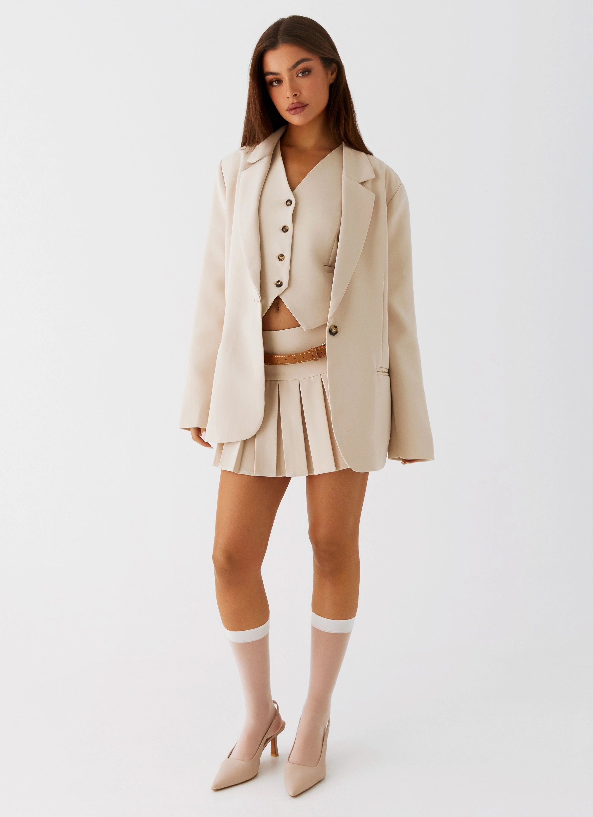 Durable Double Stitching Outdoor Trip Stealth Mode Blazer - Beige