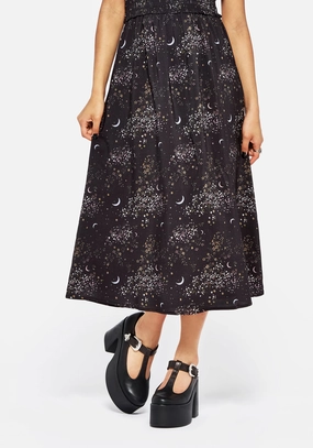 Peaseblossom Celestial Midi Skirt Cashmere Touch Wool blend