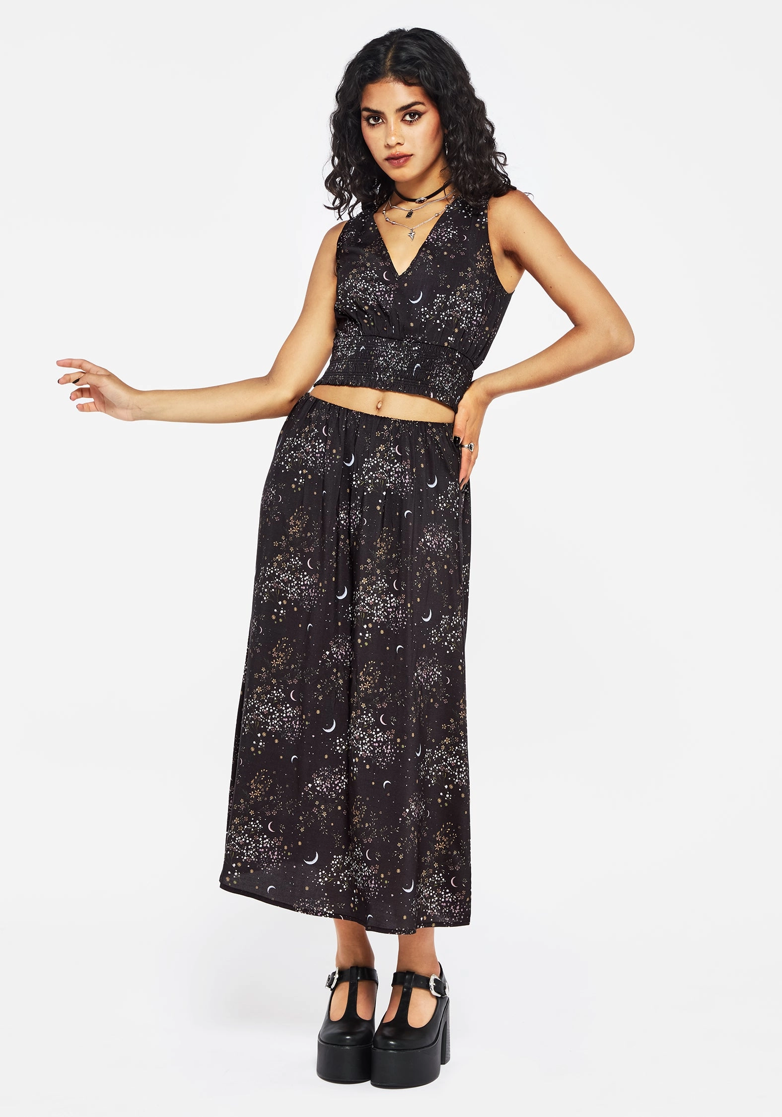 Peaseblossom Celestial Midi Skirt Fashion Forward