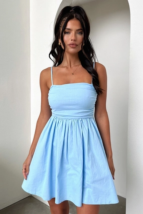 Buckle-Detail Villa Light Miley Mini Dress - Blue
